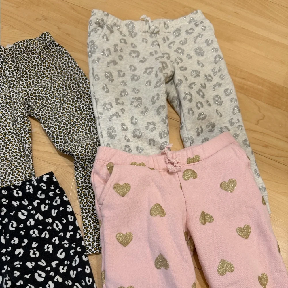 Carter's Black and White Toddler Leggings and Sweatpants